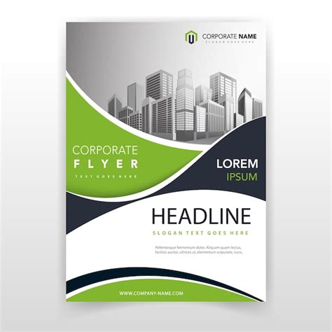 Free Vector Green Wave Cover Annual Report Template