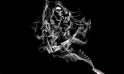 1290x2796px 2k Free Download Smoke Skeleton Death Fantasy Reaper