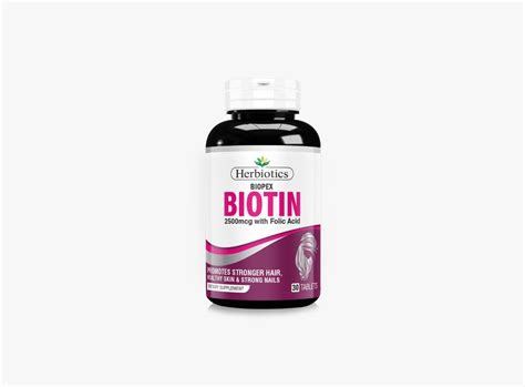 Herbiotics Biotin 2500 Mcg With Folic Acid 30s For Hair Nail And Skin