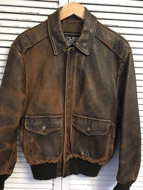 Schott Bros Distressed Leather A2 Flyer Jacket Made In Usa Womens