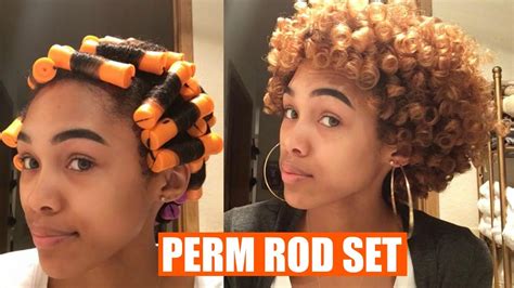 perm rod set on natural hair galhairs