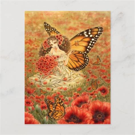 Monarch Butterfly Fairy Postcard