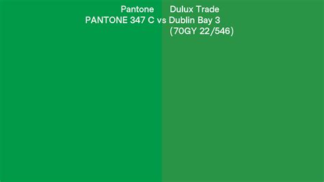 Pantone 347 C Vs Dulux Trade Dublin Bay 3 70gy 22546 Side By Side