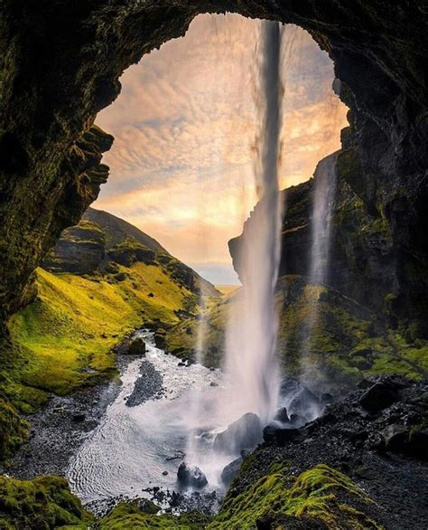 Iceland Scenic Aesthetic Photography Waterfall