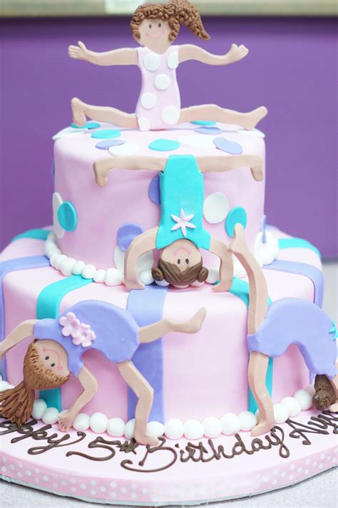 Gymnastics Cake Would Do Colors Different To Match Bs Party Gymnastics