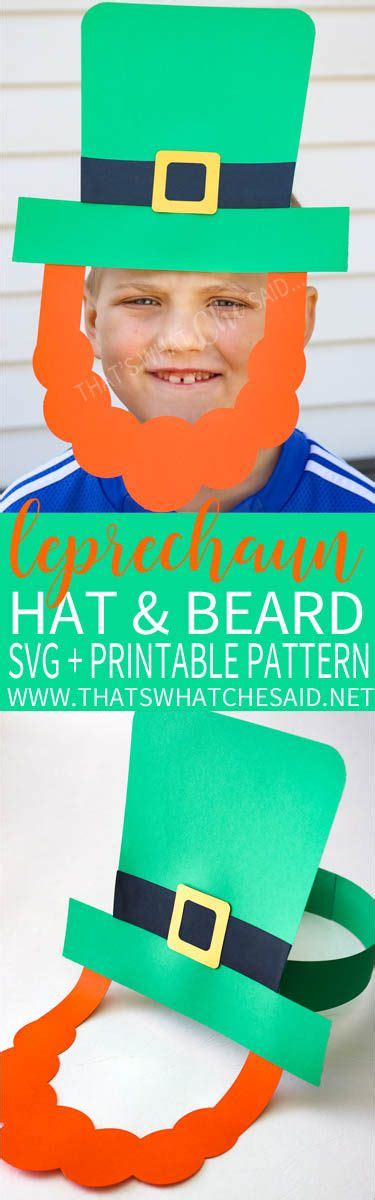 Paper Leprechaun Hats And Beards Svg Pattern Files Leprechaun Hats