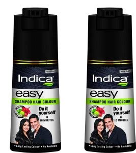 Indica Easy Do It Yourself Hair Color Shampoo Pump Pack 180 Ml X Pack
