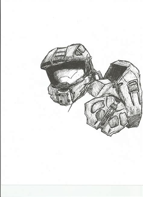 Unfinished Master Chief Sketch 2 Drawing By Iraptor Dragoart
