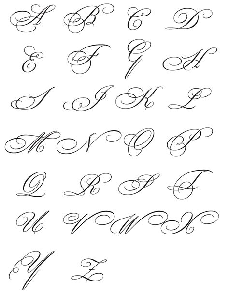 Beautiful Caps Font Cursive Letters Fancy Fancy Cursive Hand