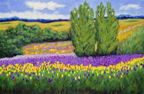 Lavender Melody Landscape Painting Painting By Kathy Symonds Saatchi Art