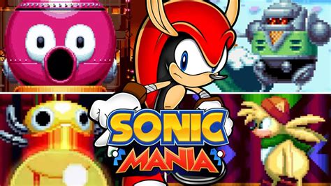 Sonic Mania All Bosses As Mighty Youtube