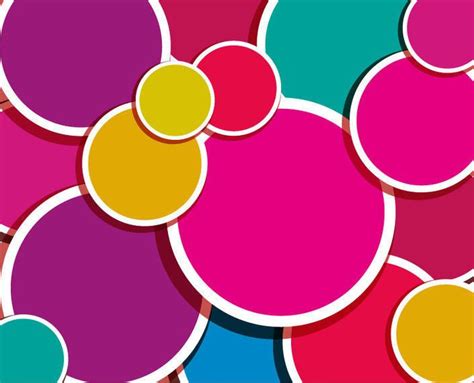 Colorful Circles Of Sticker Background Vector Download