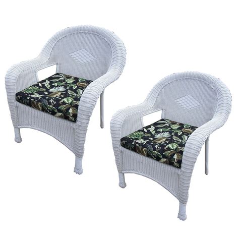 Pack Of 2 Bright White Stylish Outdoor Patio Resin Wicker Arm Chairs