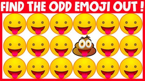 Can You Find The Odd Emoji Out Emoji Puzzle 6 Find And Spot Youtube