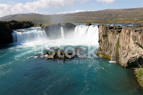 Godafoss Falls In Iceland Stock Photo Royalty Free Freeimages