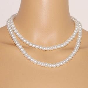 Layered Necklacestatement Bridal Necklacedouble Strand Pearl Etsy