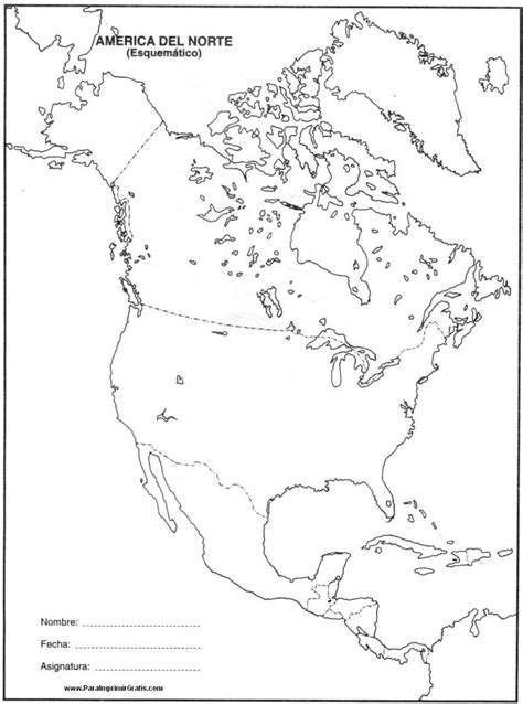 Resultado De Imagen Para Mapa Politico De America Del Norte Para