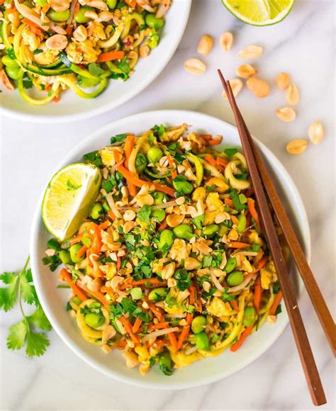 A Healthy And Delicious Vegetarian Pad Thai Recipe With Zoodles Full