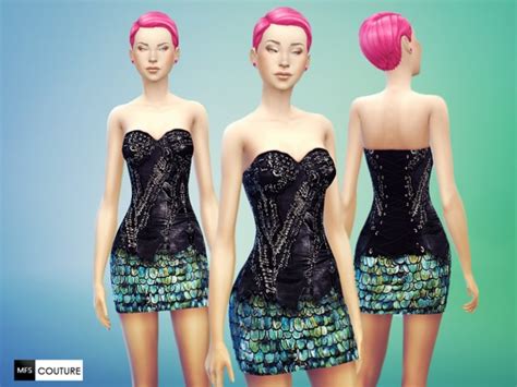 Dress Couture Sparkling Style By Missfortune At The Sims Resource