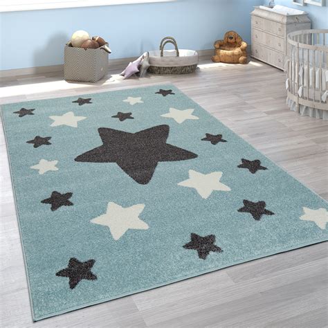 Happy rugs kinderteppich, circle creme/rosa,. Kinderzimmer Teppich Sterne Blau | TeppichCenter24