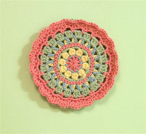 Crochet flowers mandala wall decor patterns. Mel's Bits & Pieces: Crocheted Mandala Wall art