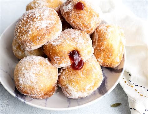 Vegan Raspberry Jam Doughnuts With Cardamom Sugar Sanjanafeasts Vegan