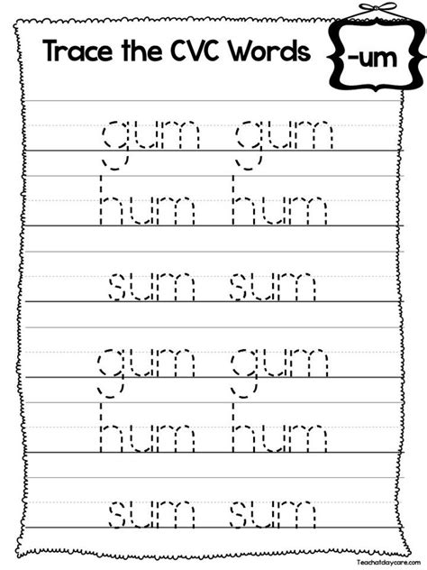 27 printable trace the cvc word worksheets. preschool phonics