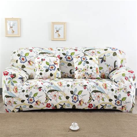Spandex Stretch Colorful Flower Pattern Sofa Cover Big Elasticity 100 Polyester Sofa Furniture