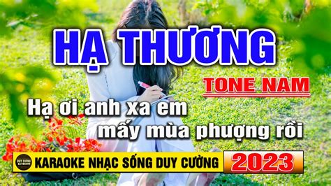 Hạ Thương Karaoke Nhạc Sống Tone Nam I Beat Mới Nhất 2023 I Nhạc Sống