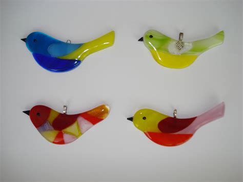 Differend Birds Fusing Fused Glass Glass Birds Glass