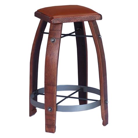 2 Day Designs Reclaimed 30 In Stave Wine Barrel Bar Stool Wine