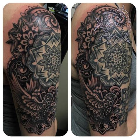 Mandala Half Sleeve In Progress By Christina Walker Tattoos
