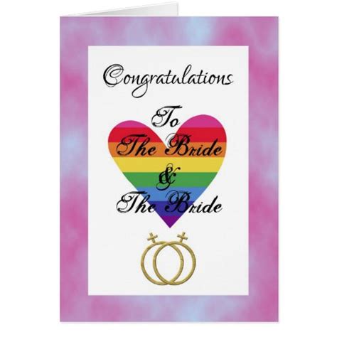 bride and bride gay lesbian congratulations card zazzle