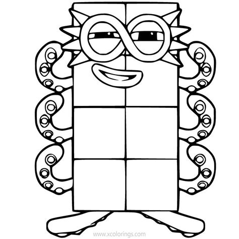 Numberblocks 8 Printable Coloring Page Coloring Pages Toy Story Images