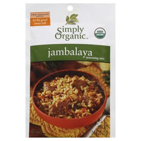 Simply Organic Jambalaya Seasoning Packet 74 Oz Ralphs