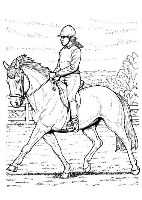 Dibujo Para Colorear Montar A Caballo Dibujos Para Imprimir Gratis