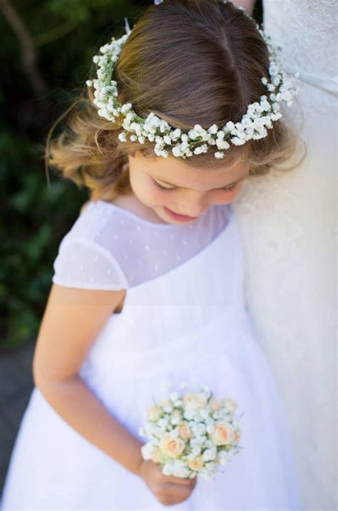 Babies Breath Flower Crown Made With Real Babys Breath Etsy Baby