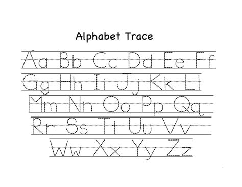 Pre k alphabet tracing