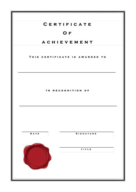 Certificate Of Achievement How To Draft A Professional Looking