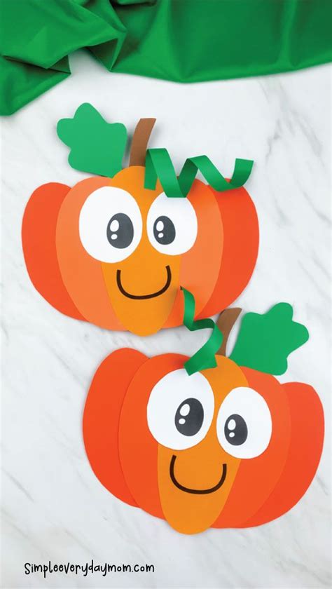 Pumpkin Craft For Preschoolers Free Template Fun Halloween Kids