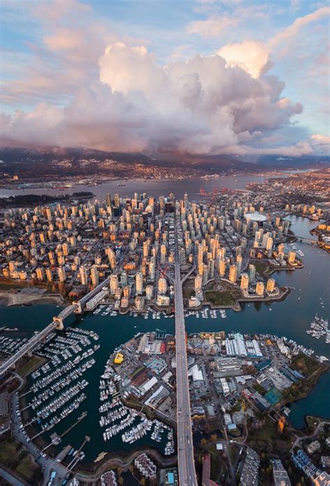 Downtown Vancouver Sunset Skyline Aerial 2 Toby Harriman