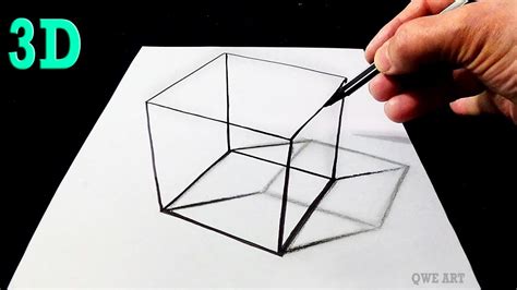 Optical Illusion Drawings 3d Transparent Box Drawing 3d Box Drawing