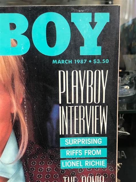 Playboy Magazine Mar 1987 Janet Jones Lionel Richie Aussie Chic