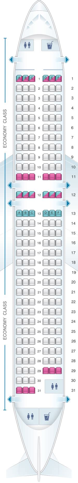 Seat Map Easyjet Airbus A320 Seatmaestro