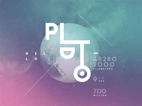 Hello Pluto Pluto Visual Typography