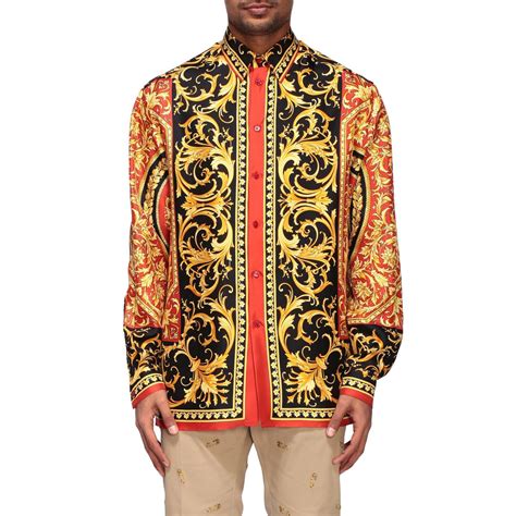 Versace Multicolor Silk Barocco Shirt For Men Lyst