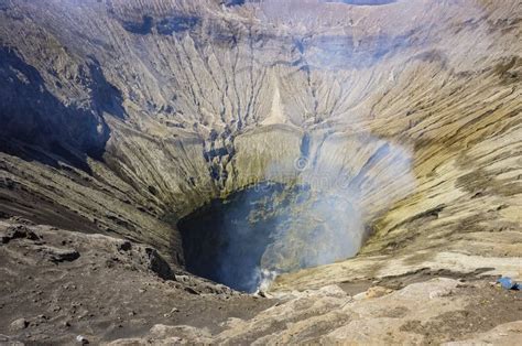 Mount Bromo Active Volcano Crater View Stock Image Image Of Natural
