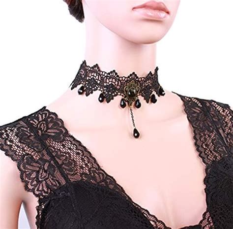 Amazon Com Youniker Choker Necklace For Women Gothic Black Lace