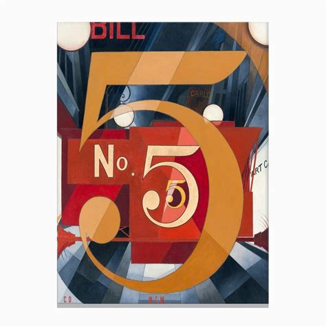 I Saw The Figure 5 In Gold Charles Demuth Canvas Print By Fy Classic