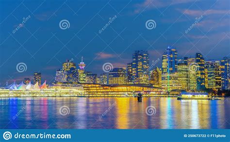Downtown Vancouver Skyline Citysicape Of British Columba In Canada